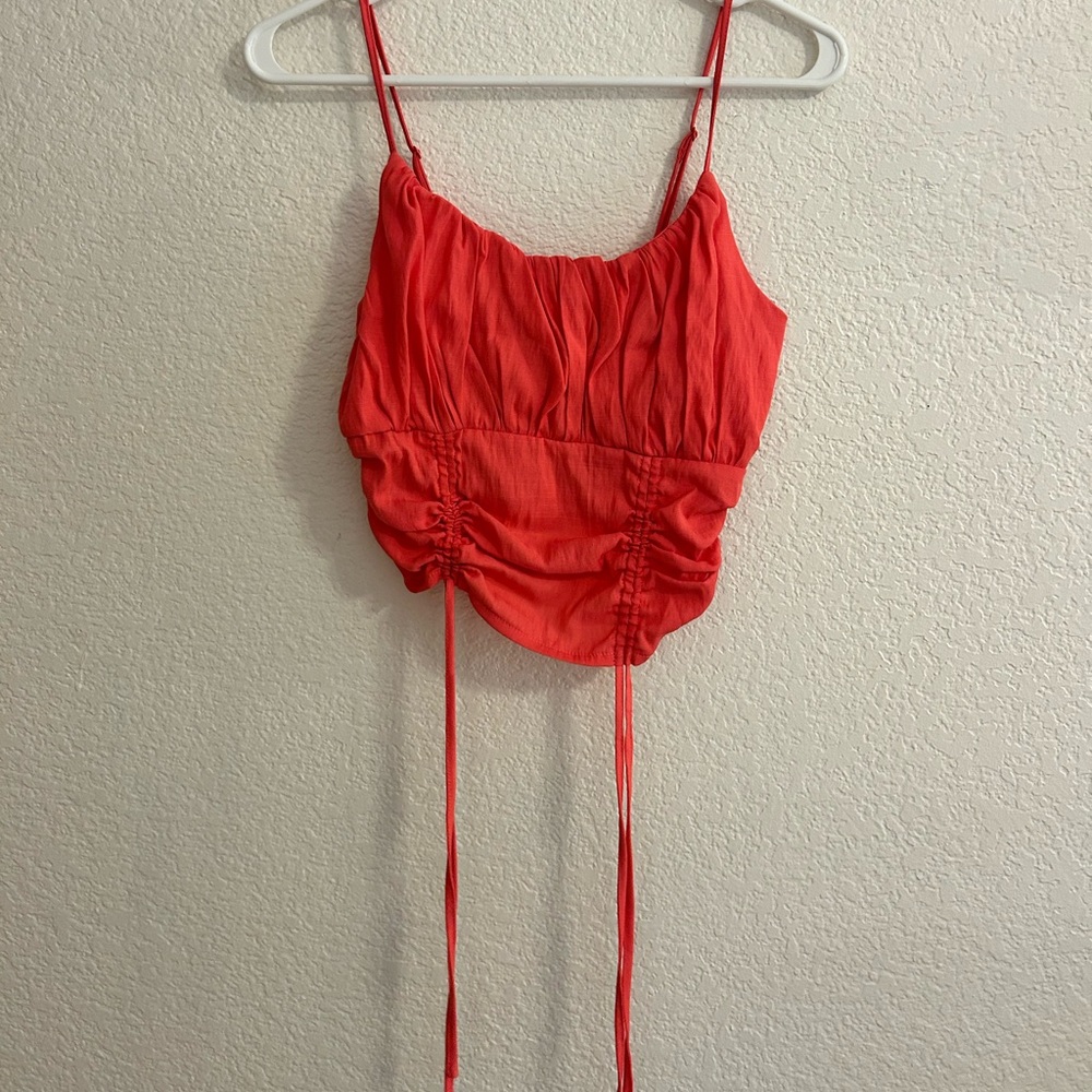 NWT Do+Be Ruched Pink/Red Crop Top